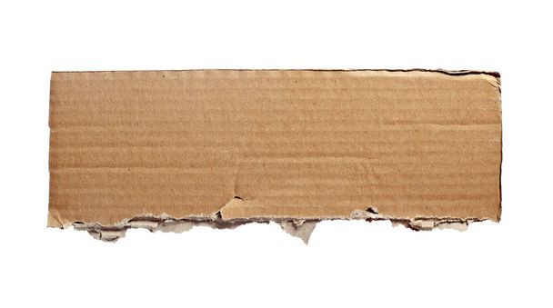 papelão pedaço papel mensagem marrom branco rasgado fundo rasgado - Foto, Imagem