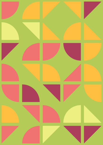 Abstract color geometric mosaic pattern generative computational art illustration, imitation of tile color pieces - Διάνυσμα, εικόνα