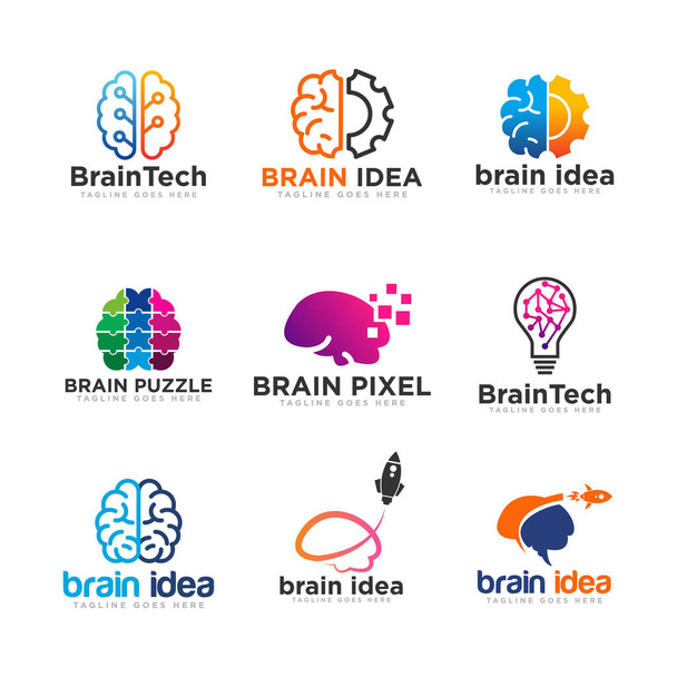 Brain idea design logo vector - Vector, Image