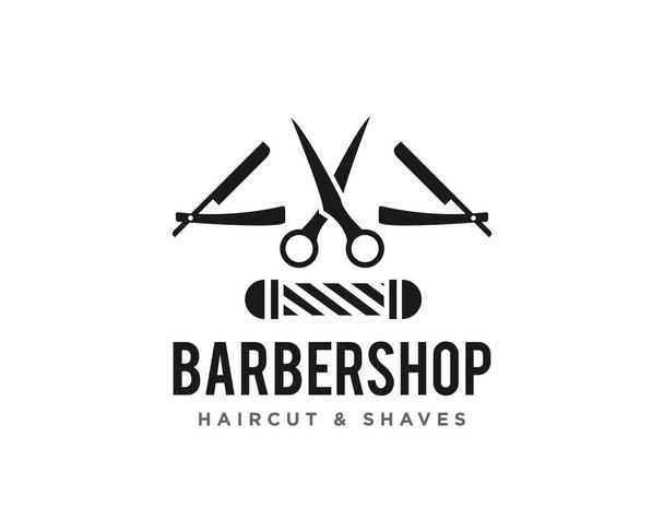 Barbiere o taglio di capelli Logo Icona Design Vector - Vettoriali, immagini