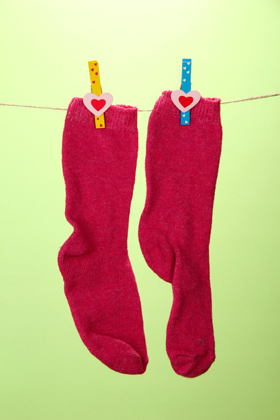 Colorful socks hanging - Foto, Bild