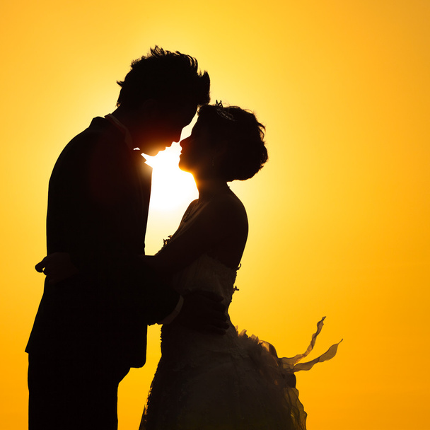 Silhouette couple love - Photo, Image