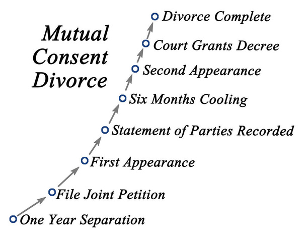 Proces van wederzijdse toestemming voor echtscheiding - Foto, afbeelding