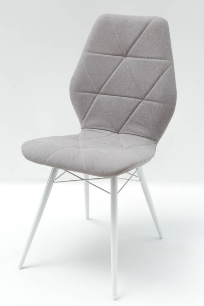 Gray soft chair on an isolated white background.  - Zdjęcie, obraz