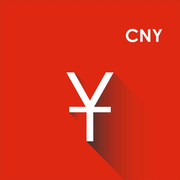 Yuan, symbol čínské měny - Vektor, obrázek