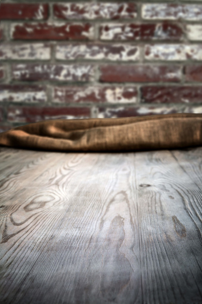 Wooden table with background - Valokuva, kuva