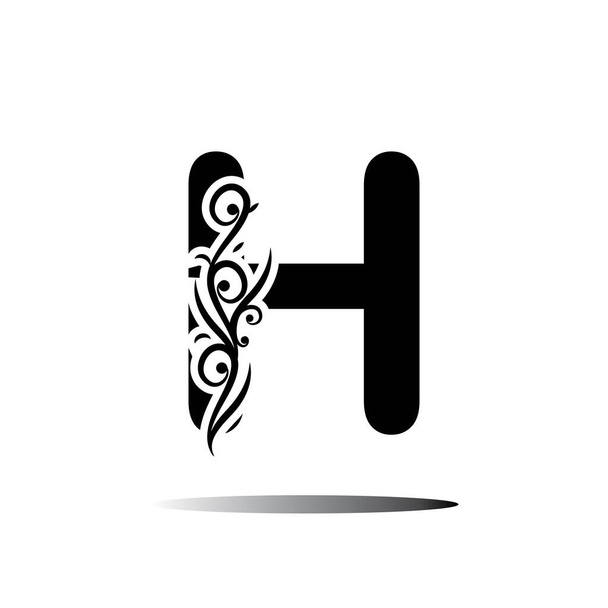 letra H logotipo ilustración diseño plantilla - Vector, imagen