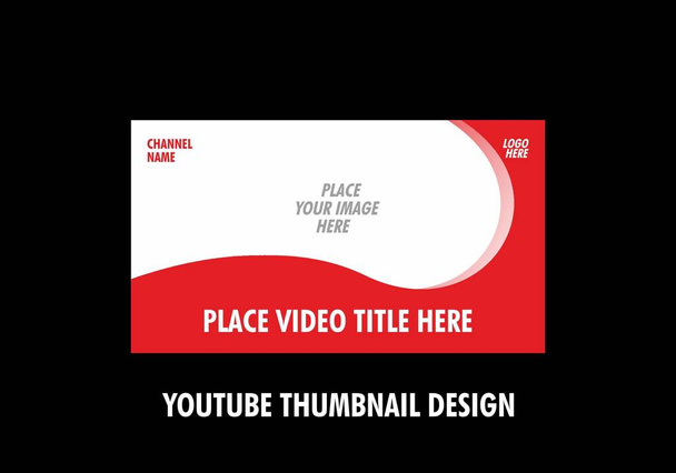 Youtube küçük resim tasarımının renkli düzenlenebilir - Vektör, Görsel