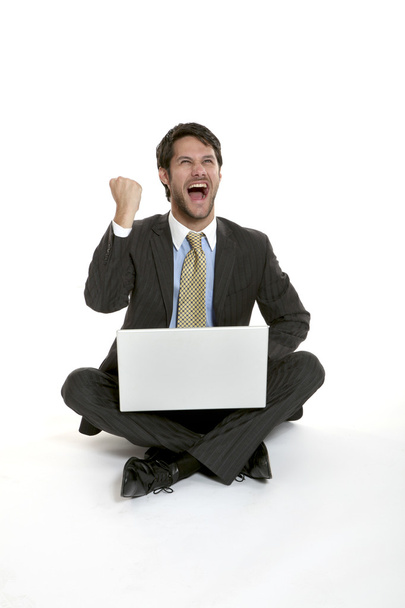 Businessman with laptop - Photo, Image