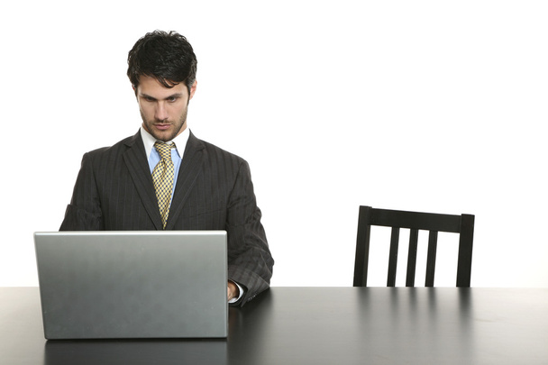 Businessman with laptop - Foto, imagen
