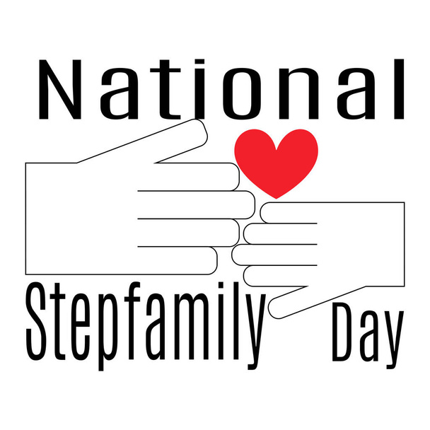 Giornata Nazionale della Stepfamily, idea per un poster su un argomento socialmente significativo illustrazione vettoriale - Vettoriali, immagini
