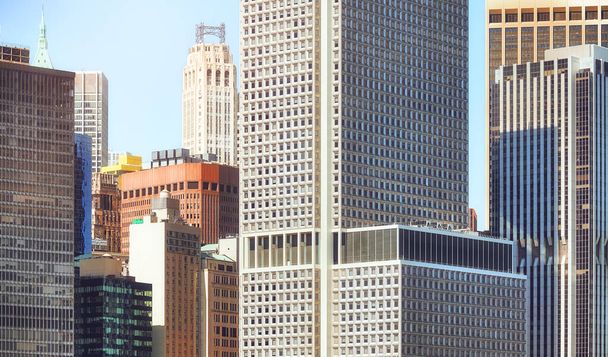 Manhattan architecture diversifiée, New York, États-Unis. - Photo, image