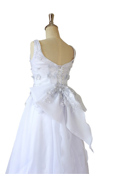 vestido de novia aislado sobre fondo blanco - Foto, Imagen