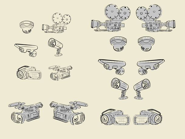 Clipart of video cameras - Vector, Image