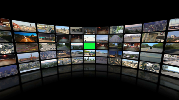 Video wall of transportation videos - Footage, Video
