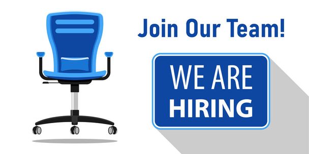 Hiring recruitment Office Chair Vacant  We are hiring Join our Team Illustrtion Vector - Vector, Image