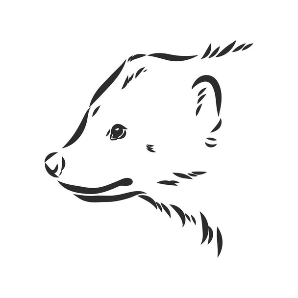 векторна рука ескіз малюнка ілюстрація вовка, зроблена чорно-білим
 - Вектор, зображення