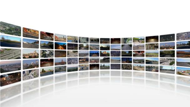 Vídeo parede de vídeos de transporte
 - Filmagem, Vídeo