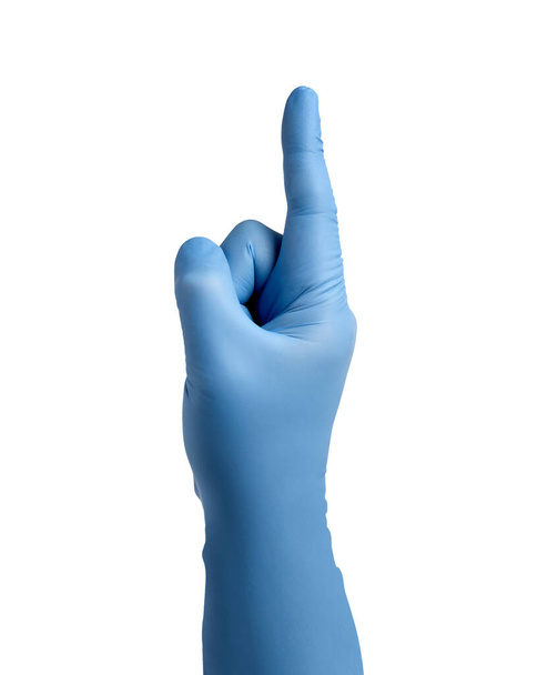 guante de látex mano dedo protección virus salud higiene - Foto, Imagen