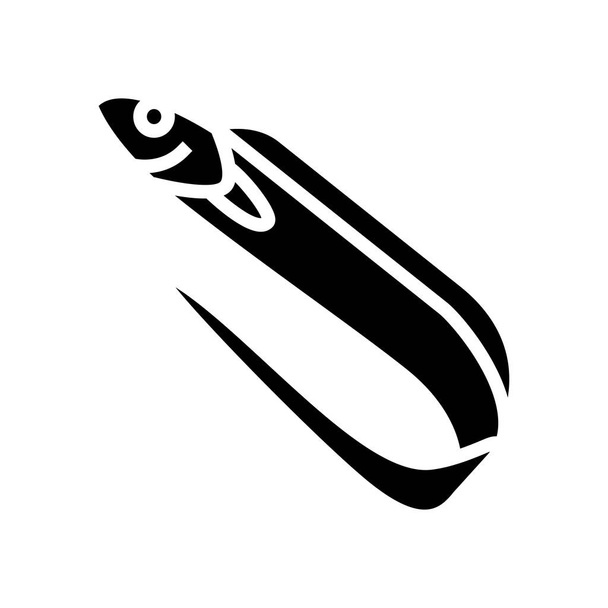 großer Kopf Haarschwanz Glyphensymbol Vektor Illustration - Vektor, Bild