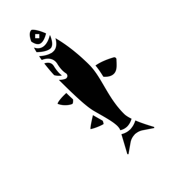 grass carp glyph icon vector illustration - Vector, Image