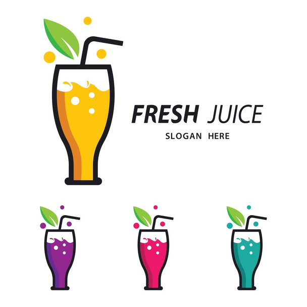Fresh juice logo images illustration design - Vector, Image