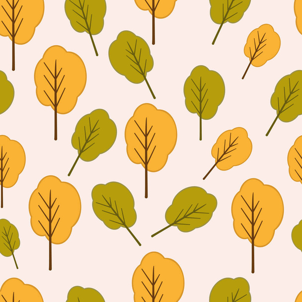 Seamless background, autumn trees. Seamless textures for design. Illustration. - Фото, зображення