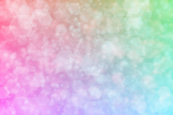 Fondo abstracto multicolor degradado. Luces Bokeh en rosa, azul y sus mezclas  - Foto, imagen