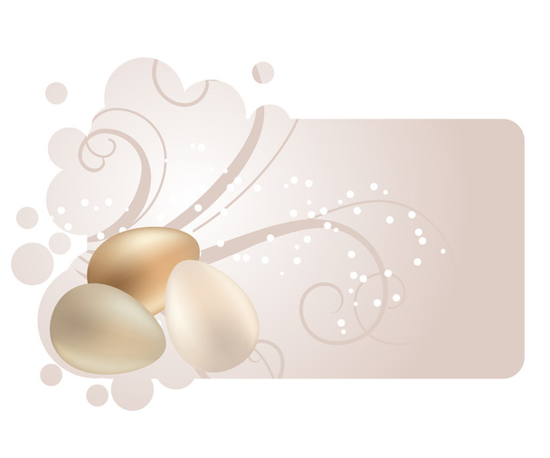 Pastel frame with decilate pastel easter eggs - Vector, Image