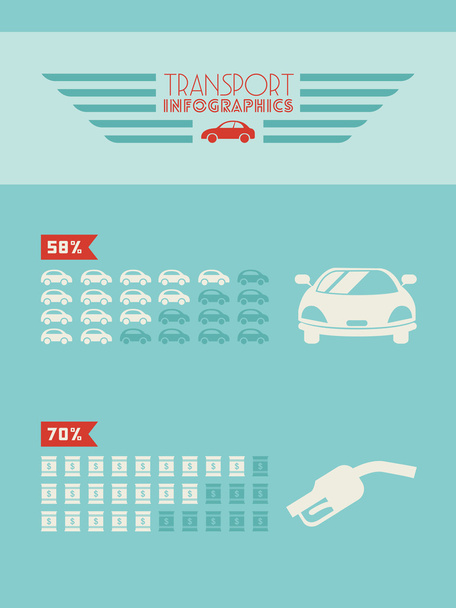 Transportation Infographic Element - Wektor, obraz