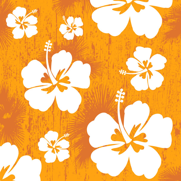 Patrón sin costura con flor de hibisco
 - Vector, imagen