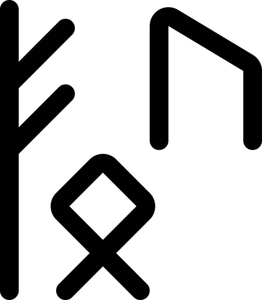 historia icono de símbolos de cavernícola en estilo de contorno - Vector, imagen