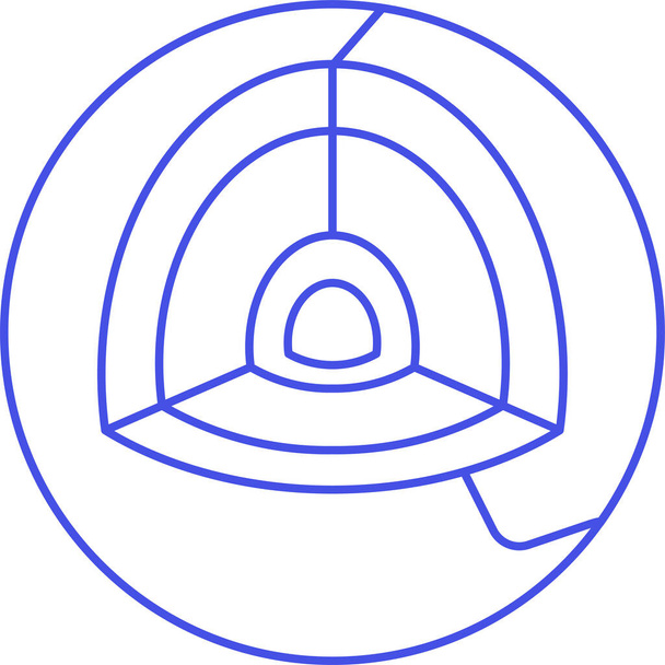 astenoesfera icono central de la tierra en la categoría de ciencia-investigación - Vector, Imagen