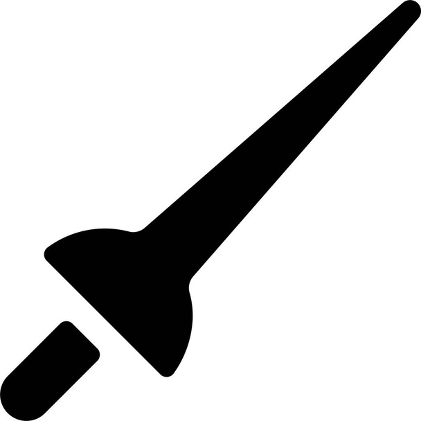 икона боевых искусств меч в твердом стиле - Вектор,изображение