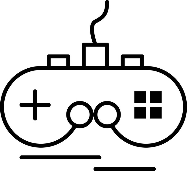 ゲームパッドジョイスティックワイヤレスアイコンのアウトラインスタイル - ベクター画像