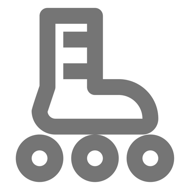 rolschaatsen outfdoor icoon in outline stijl - Vector, afbeelding