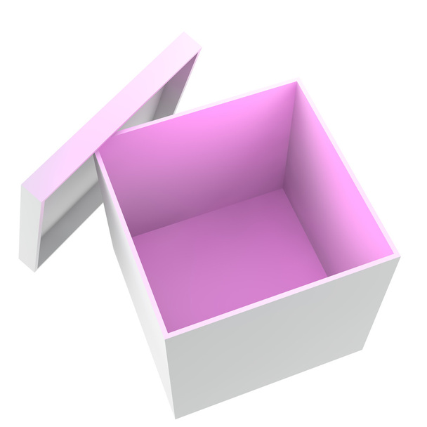 Пустой ящик с розовым светом вид сверху
 - Фото, изображение