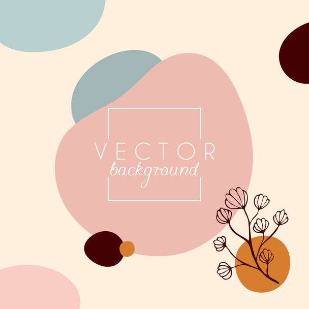 Abstract background. Modern design template in minimal style. Stylish cover for beauty presentation, branding design. Vector illustration - Vektör, Görsel