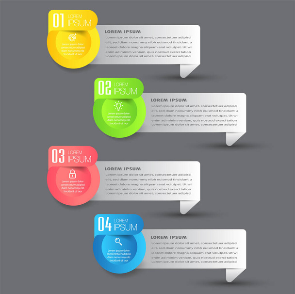 modern text box template, banner Infographics - Вектор,изображение
