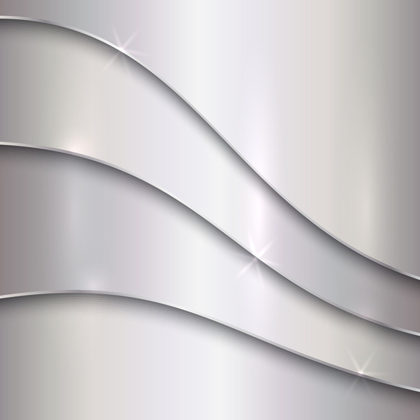 Vector abstracto plata fondo metálico con curvas
 - Vector, Imagen