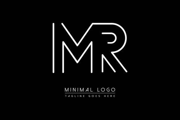 MRまたはRMの頭文字クリエイティブ・アンド・ミニマリズムフォントモノグラムアイコン高級アルファベットベクトルデザインイラスト - ベクター画像