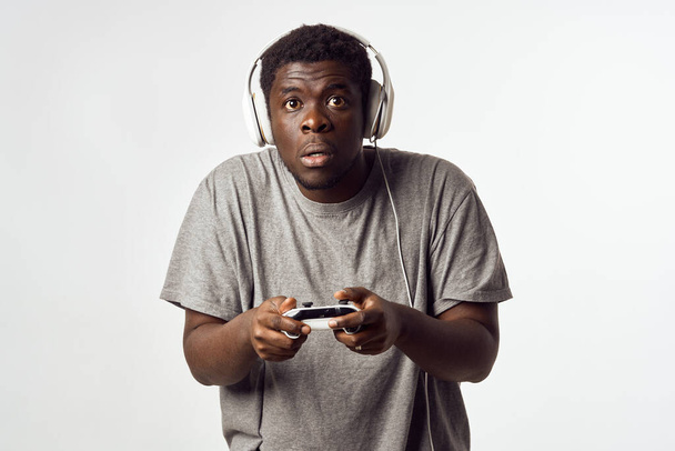African man joysticks games entertainment lifestyle - Photo, Image