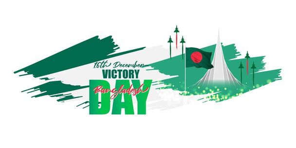 Vector illustratie voor Bangladesh overwinningsdag, nationale dag, soldaten, vlag hijsen - Vector, afbeelding