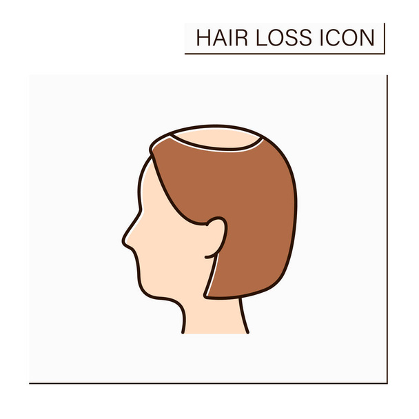 Icono de color de pérdida de cabello - Vector, imagen