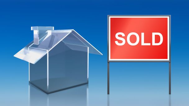 продано інвестиційний синій скляний будинок
 - Фото, зображення