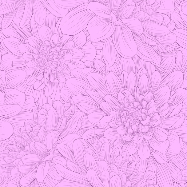 gyönyörű varratmentes háttérben lila virágokkal. - Vektor, kép