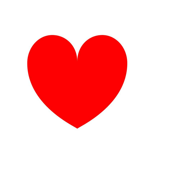 rood hart geïsoleerd op wit - Foto, afbeelding