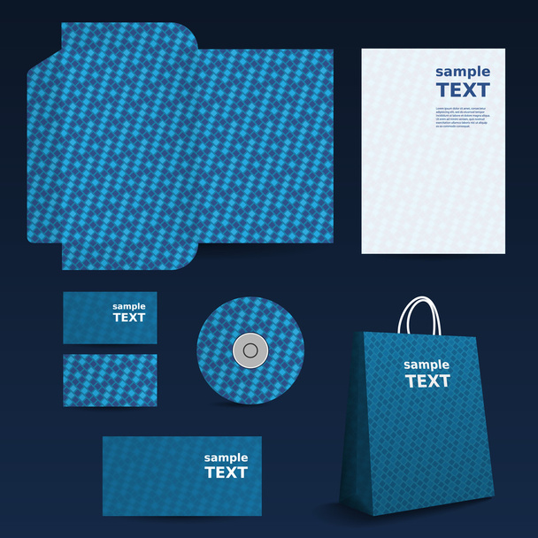 Stationery Template, Corporate Image Design with Abstract Pattern - ベクター画像