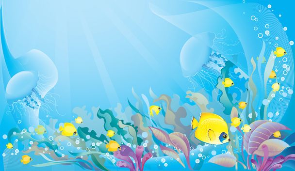 Tropical sea background - Vector, Image
