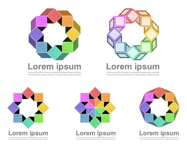 Ícones de loop contínuo coloridos
 - Foto, Imagem